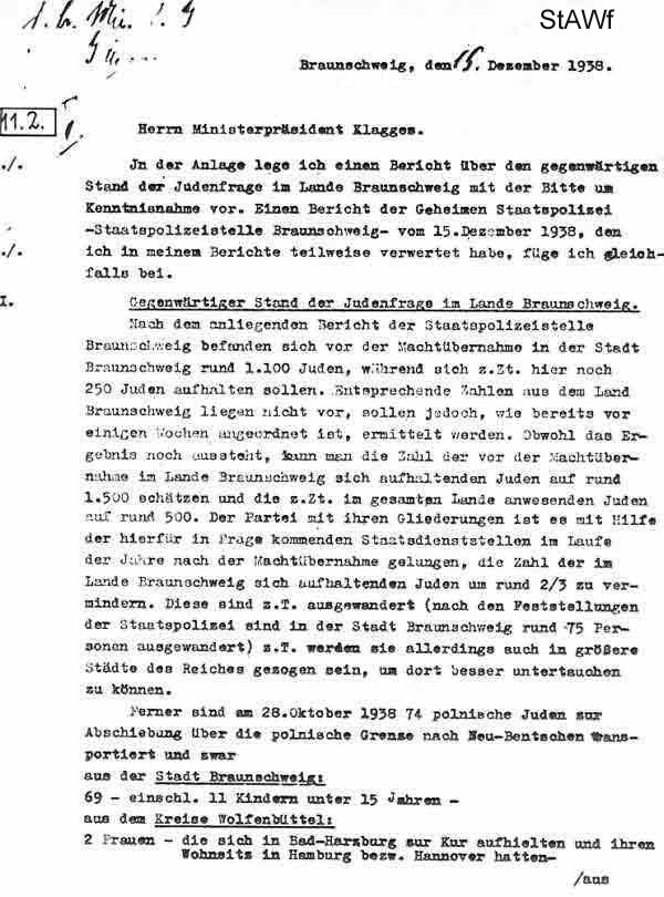 Q: Niedersächsisches Staatsarchiv Wolfenbüttel 12 Neu 13 Nr. 16059. Aus: Bein, Im deutschen Land, S. 189ff.