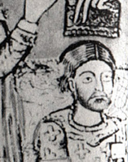 Q: Herzog August Bibliothek Wolfenbüttel, Cod. Guelf. 105 Noviss. 2°, 171 verso (Evangeliar Heinrich des Löwen, Krönungsbild).