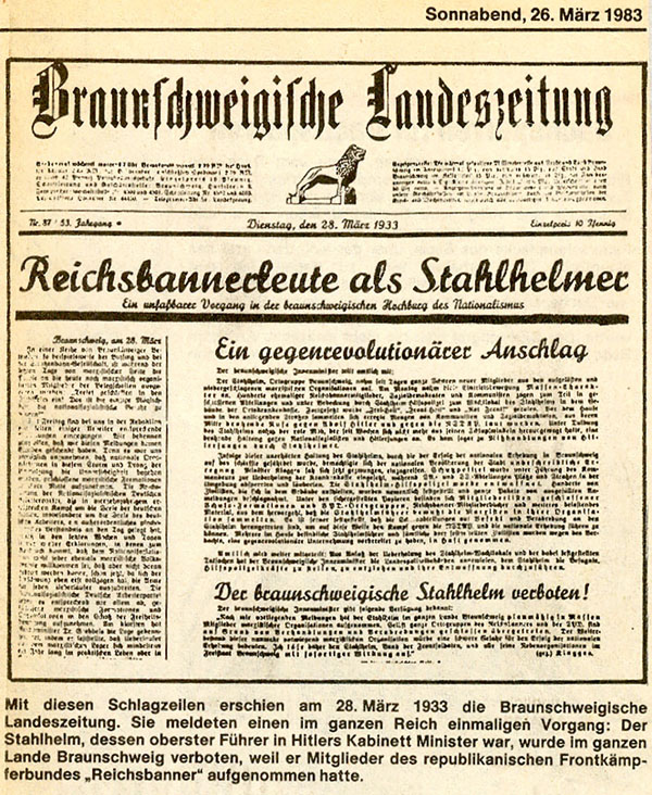 Q: Braunschweiger Zeitung - Autor: R. Bein.